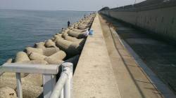 貝塚人工島で台風前にワインドでタチウオ狙い…