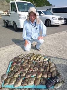 神谷の磯　ヒラバエにてカワハギ大漁！