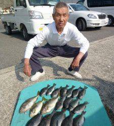 神谷一文字で小グレ・アイゴ　沖一文字内向きでハマチ　カゴ釣りでの釣果