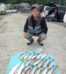 神谷　沖一文字でイサギ・ハマチ・小ダイの他タチウオなどの釣果も