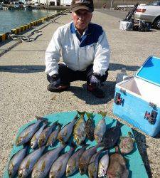 沖一文字内向き　カゴ釣りでイサギ・ハマチの釣果