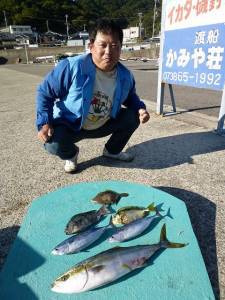 神谷一文字でのませ& かご釣り　メジロにスマガツオ