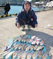 カゴ釣りで青物！他イサギ・小ダイ