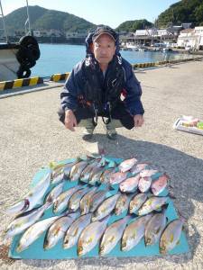 カゴ釣りで青物！他イサギ・小ダイ