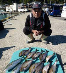 ヒラバエでイサギが良く釣れました☆　神谷一文字では青物回遊