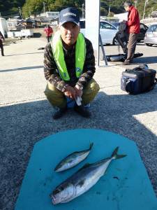 ヒラバエでイサギが良く釣れました☆　神谷一文字では青物回遊