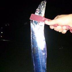 岸和田　タチウオのウキ釣りでメーターオーバー出た