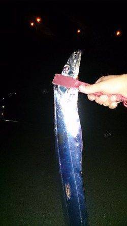 岸和田　タチウオのウキ釣りでメーターオーバー出た