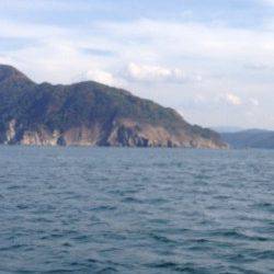 赤礁　一文字に渡ってエギング、昼前後に時合ありアオリイカゲット