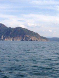 赤礁　一文字に渡ってエギング、昼前後に時合ありアオリイカゲット