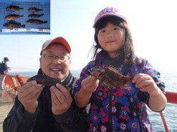 平磯海づり公園でファミリーフィッシング　同突で根魚