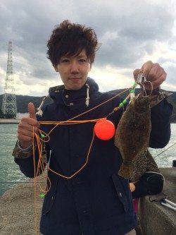 マリーナシティ海釣り公園　カゴ釣りでヒラメの釣果