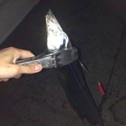 大阪南港へタチウオ釣り　サンマの電気ウキ釣りで4本