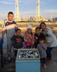 マリーナシティ海釣り公園、イワシ絶好釣！