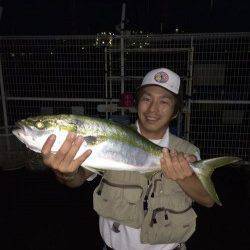 マリーナシティ海釣り公園　アジののませにハマチがヒット