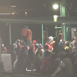 武庫川一文字タチウオワインド　4時に到着するも船乗り場にはすでに長い列