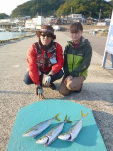 ヒラバエにてフカセ釣りでハマチの釣果　