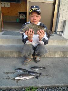 湯浅一文字、広一文字でチヌ、グレ釣れました