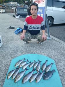 ヒラバエにてグレ・イサギ・ハマチ・アイゴ・カワハギ