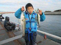 魚つり公園でウキ釣り　ハネサイズの割合も増えてきました