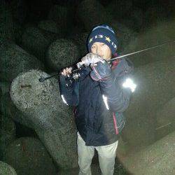 岡田浦漁港　外向きテトラ帯に沿ってリフト&フォールでメバルラッシュ