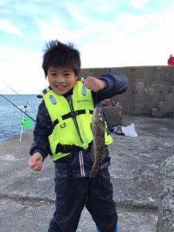 林崎漁港西部の突堤先端付近 ズボ釣りで28cmまでのアイナメを5尾