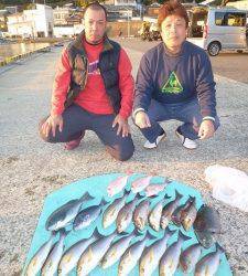 沖一文字内向きでグレ・イサギ・マアジの釣果