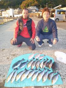 沖一文字内向きでグレ・イサギ・マアジの釣果
