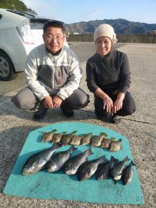 沖一文字＆ヒラバエ　カゴ釣りでグレ・イサギ、胴突きでカワハギ