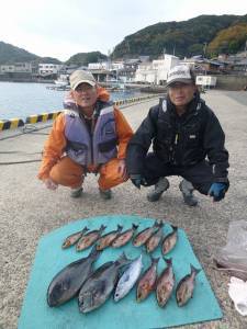 沖一文字内向きでカゴ釣り　グレ40cmが釣…