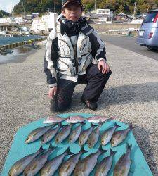 神谷沖一文字　カゴ釣りでイサギ15尾