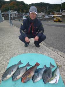 沖一文字内向き　フカセでグレ・ハマチ・イガ…