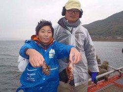 神戸市立須磨海づり公園　お子様のガシラ釣果