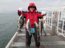 尼崎市立魚つり公園　エビ撒きハネはズボ釣り…