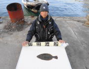 黒島の筏　のませでヒラメ、チヌは40UP3…