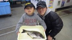 お子様の釣果〜天神崎のフカセ釣りでのっこみチヌ