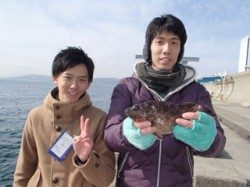平磯海づり公園 ナイスサイズのガシラ
