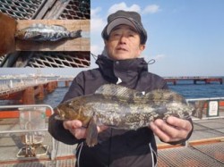 神戸市立須磨海づり公園　記録賞のアイナメ4…