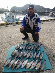 神谷沖一文字　カゴ釣りでイサギ好調