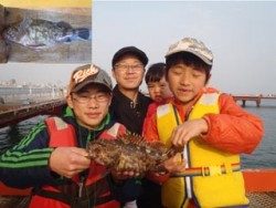 神戸市立須磨海づり公園　落とし込みで良型ガシラ