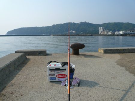 洲本港で良型キス狙い