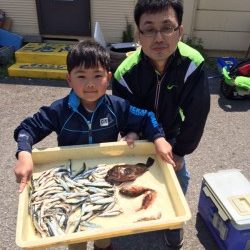 マリーナシティ海釣り公園　小イワシの数釣りできます