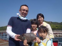 須磨海釣り公園　サビキにウマヅラハギ35c…
