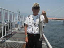 尼崎市立魚つり公園 棚を深くしてのハネ釣果