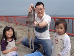 神戸市立須磨海づり公園 エギングでアオリイ…