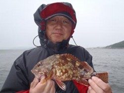 神戸市立須磨海づり公園　胴突きでガシラ