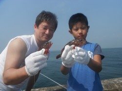 和歌山北港魚つり公園　夏休みの思い出♪　ガシラ