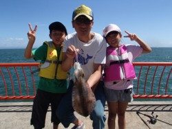 神戸市立平磯海づり公園　エギングでアオリイカ