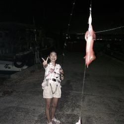 長女初エギング