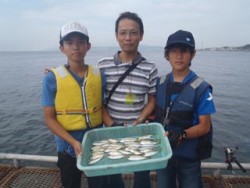 須磨海釣り公園　サビキでアジの釣果